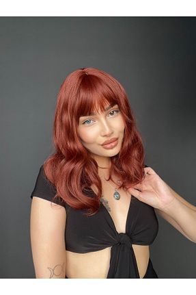 کلاه گیس قرمز زنانه Suzan Peruk - کد 830426491