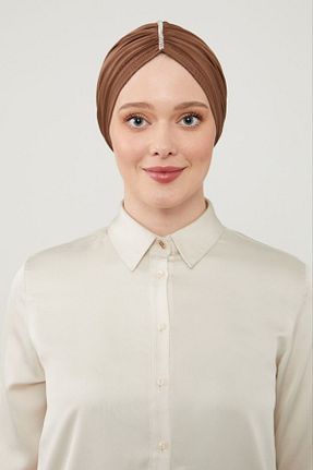 کلاه شنای حجاب قهوه ای زنانه Melodi Scarf - کد 830502078