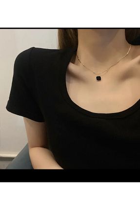 گردنبند جواهر مشکی زنانه فلزی APEİRON - کد 830483953
