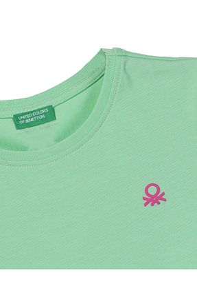 تیشرت سبز بچه گانه اسلیم فیت United Colors of Benetton - کد 830500308