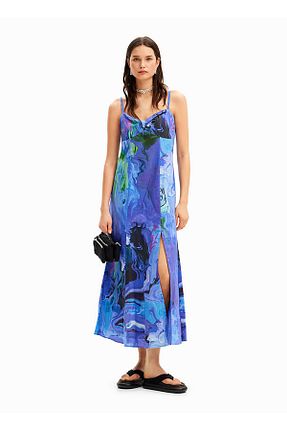 لباس آبی زنانه بافتنی Desigual - کد 830553690