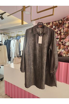 تونیک حجاب طوسی زنانه بافتنی FUAT GÜRSEN - کد 830636283