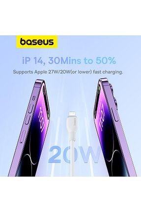 کابل شارژر سفید Baseus - کد 830646539