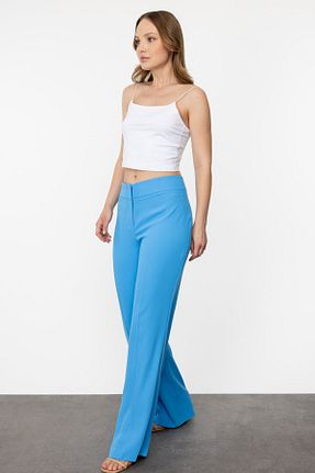 شلوار آبی زنانه پارچه Ekol - کد 830646379