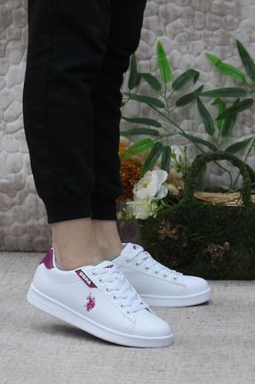 کفش اسنیکر سفید زنانه بند دار U.S. Polo Assn. - کد 830846614
