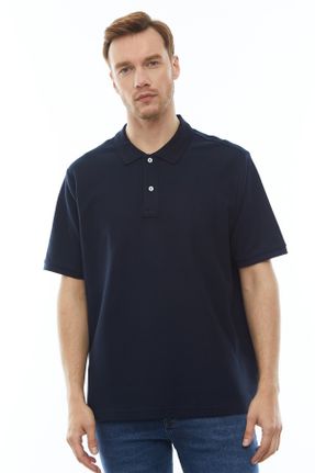 تی شرت سرمه ای مردانه اورسایز تکی طراحی کد 830832713