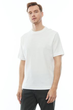 تی شرت سفید مردانه اورسایز تکی طراحی کد 830833795
