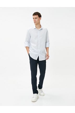 پیراهن طوسی مردانه اسلیم Koton - کد 711646400