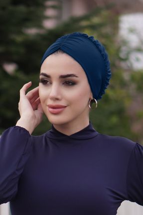 کلاه شنای اسلامی سرمه ای زنانه کد 830988702