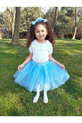 دامن آبی بچه گانه پنبه ای Angels