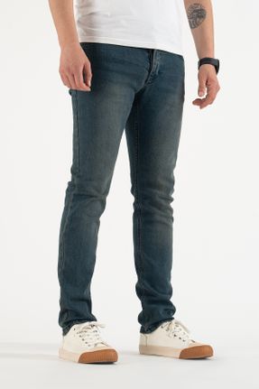 شلوار جین سبز مردانه پاچه لوله ای جین پوشاک ورزشی بلند کد 828674052