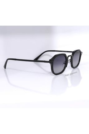 عینک آفتابی مشکی زنانه 46 UV400 فلزی مات کد 820303019
