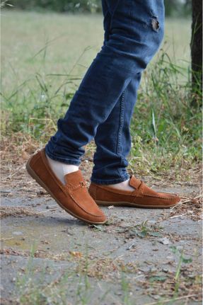 کفش کژوال قهوه ای مردانه جیر پاشنه کوتاه ( 4 - 1 cm ) پاشنه ساده کد 824193388