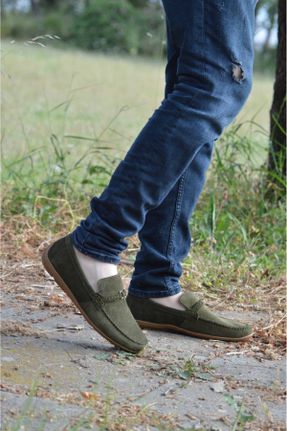 کفش کژوال خاکی مردانه جیر پاشنه کوتاه ( 4 - 1 cm ) پاشنه ساده کد 824147371