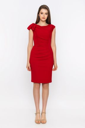 لباس قرمز زنانه بافتنی ویسکون کد 100796312