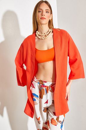 کیمونو و کافتان نارنجی زنانه ویسکون SHADE - کد 827679275