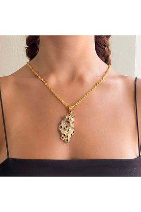 گردنبند جواهر طلائی زنانه روکش طلا FerizZ - کد 675121531