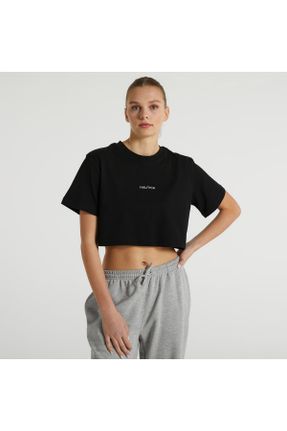 تی شرت مشکی زنانه رگولار یقه گرد کد 262762095