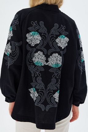 کیمونو و کافتان مشکی زنانه جین Dadali - کد 828045771