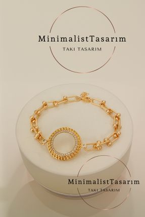 دستبند جواهر طلائی زنانه روکش طلا کد 828495281
