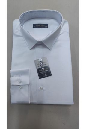 پیراهن سفید مردانه اسلیم فیت یقه مردانه پارچه ای کد 828618328