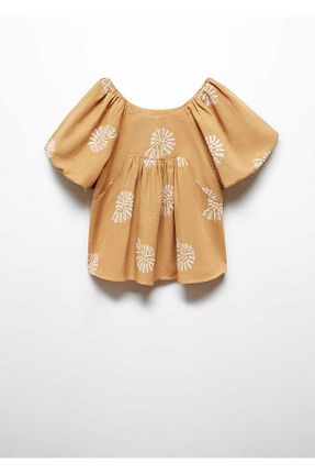 بلوز زرد بچه گانه گلدار MANGO Kids - کد 822182870