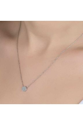 گردنبند نقره طوسی زنانه 925 عیار Gumush - کد 333455668