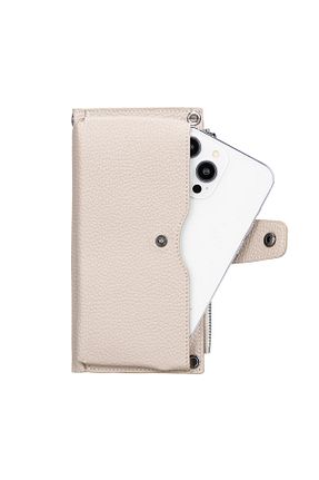 کیف دوشی بژ زنانه چرم خالص Lev Leather - کد 829374499