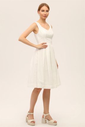 لباس سفید زنانه بافتنی کد 741425288