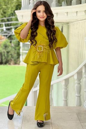 ست بالاتنه و پائین تنه زرد بچه گانه بافتنی Riccotarz - کد 829525254
