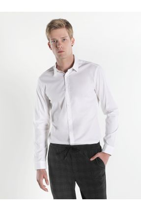 پیراهن سفید مردانه سوپر اسلیم فیت کد 7102752
