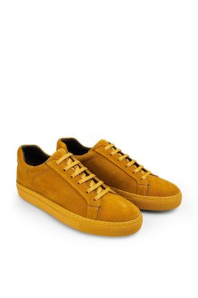 کفش اسنیکر زرد مردانه بند دار سیلیکون کد 123212243