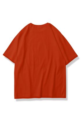 تی شرت نارنجی زنانه اورسایز کد 817943758