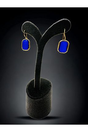 گوشواره جواهر آبی سنگ bijoubox - کد 819641151