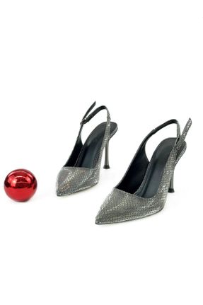 کفش مجلسی طلائی زنانه پاشنه متوسط ( 5 - 9 cm ) پاشنه نازک کد 798014268