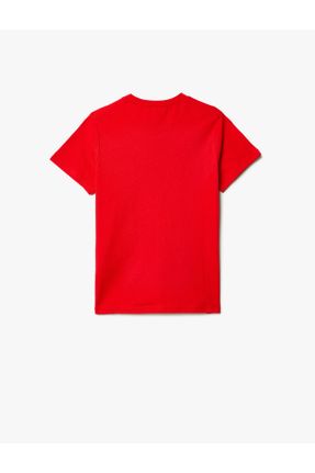 تی شرت قرمز بچه گانه یقه گرد رگولار تکی کد 813733383