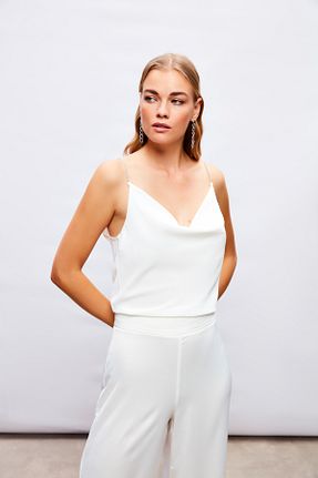 بلوز نباتی زنانه ساده Sateen - کد 308035424