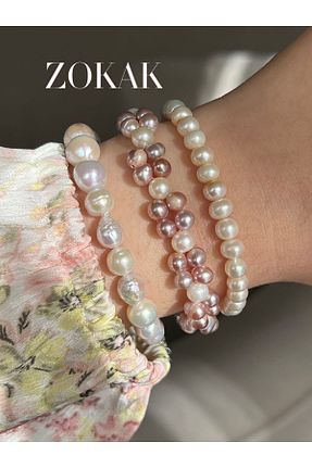 دستبند مروارید صورتی مروارید فرهنگی Zokak - کد 825184821