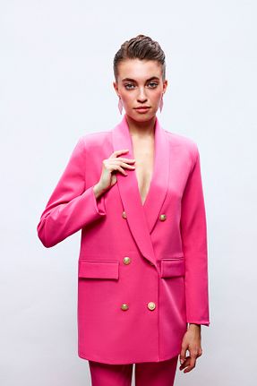 کت صورتی زنانه رگولار Sateen - کد 762920669