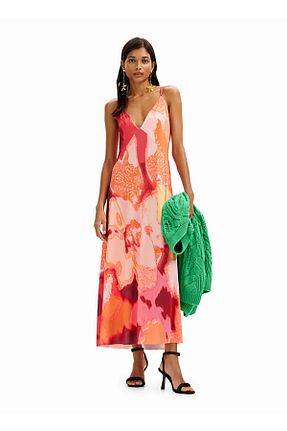 لباس نارنجی زنانه بافتنی Desigual - کد 830669623