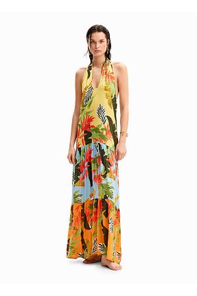 لباس رنگی زنانه بافتنی Desigual - کد 830686128