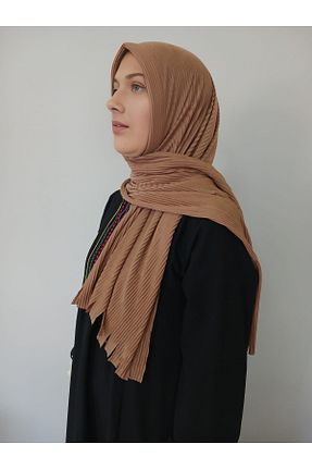 شال قهوه ای زنانه پنبه ای Moda Cilve - کد 824781032