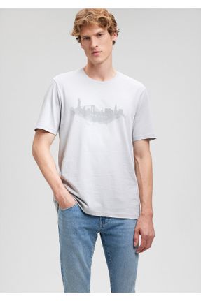 تی شرت طوسی مردانه رگولار کد 830521462