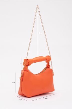 کیف دوشی نارنجی زنانه چرم مصنوعی کد 741588950