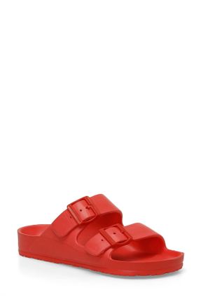 دمپائی قرمز زنانه EVA پاشنه ساده پاشنه کوتاه ( 4 - 1 cm ) کد 830482458