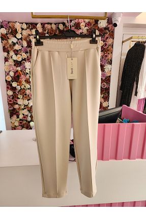 شلوار کرمگن بژ زنانه رگولار SEÇİL - کد 830535912