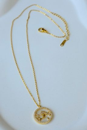 گردنبند استیل ( فولاد ) طلائی زنانه استیل (فولاد) FİRST JEWELRY - کد 802155258