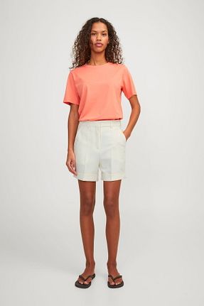 شلوارک و برمودا نباتی زنانه فاق بلند Jack & Jones - کد 830571966