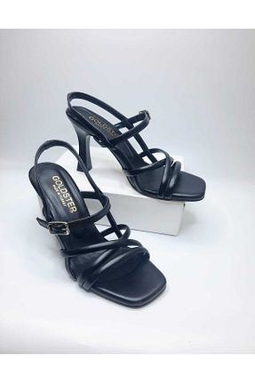 کفش پاشنه بلند کلاسیک مشکی زنانه پارچه DİLADAYS - کد 830687912