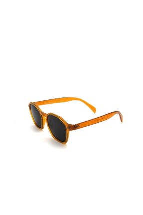 عینک آفتابی قهوه ای زنانه 50 UV400 استخوان مات هندسی کد 759583745